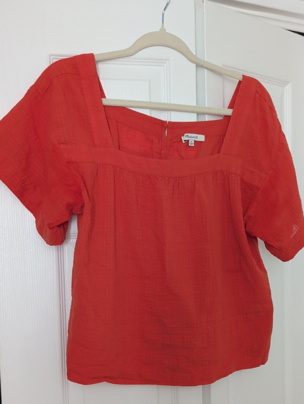 Madewell Square-Neck Short Sleeve Blouse